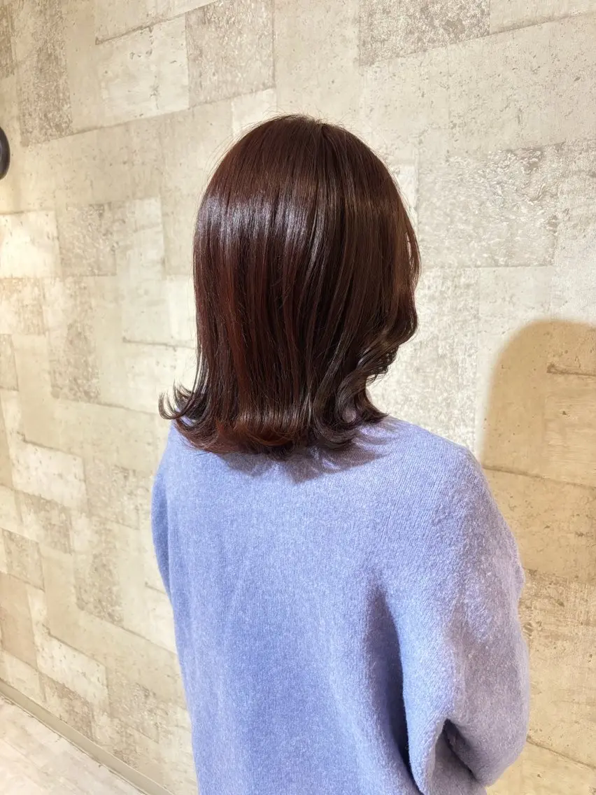 ミディアム カット ヘアカラー トリートメント 菅野 凪紗のヘアスタイル