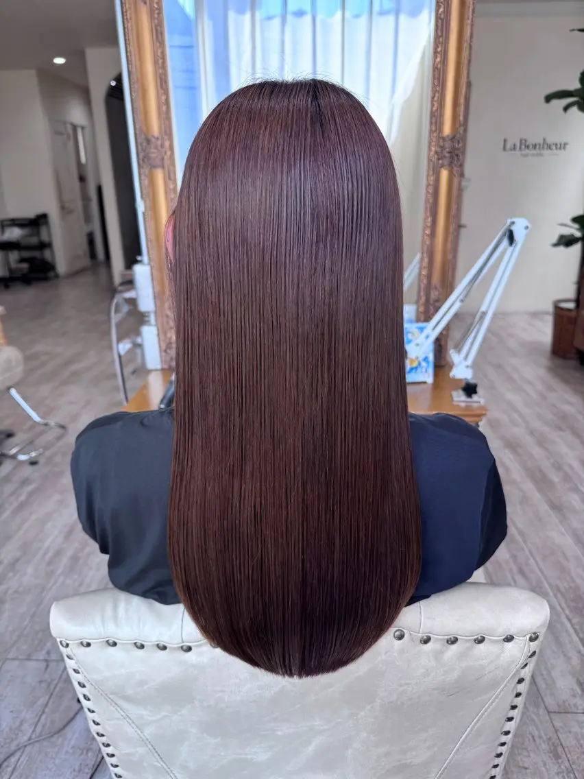 ロング カラー 髪質改善 レイヤーカット ロング カット ヘアカラー 縮毛矯正 トリートメント 新越谷noble店長 松本拓也▶◀*.のヘアスタイル