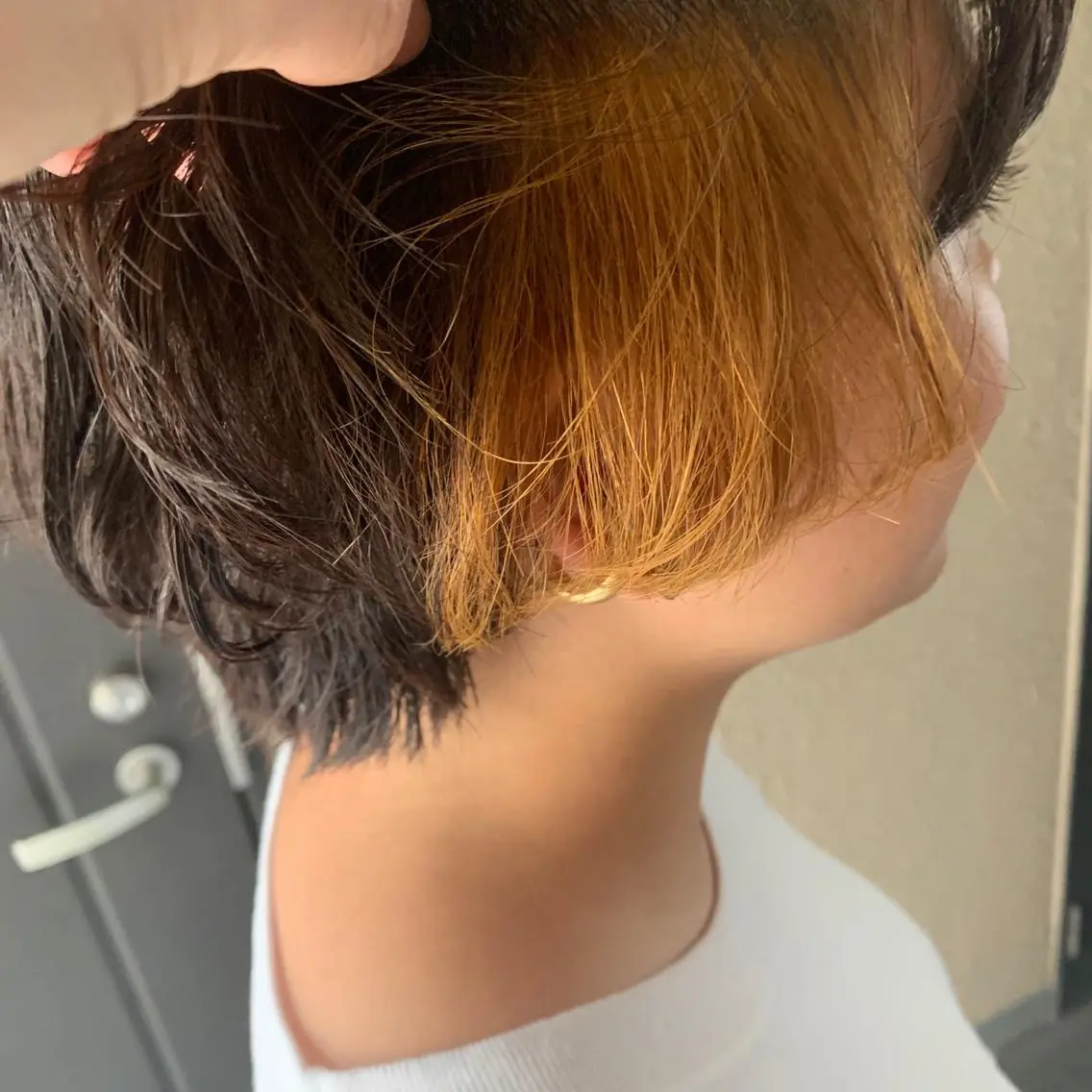 ショート カラー イエローカラー chouette/ 根本優希のヘアスタイル