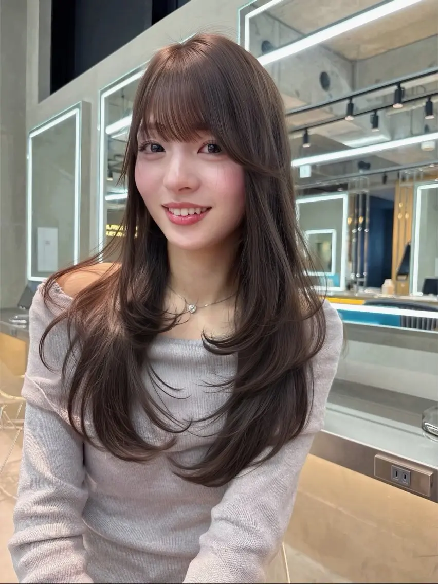ロング カラー ヘアアレンジ ベージュカラー ブリーチ 透明感カラー ブリーチなしカラー 髪質改善 カット ヘアカラー トリートメント 【博多髪質改善】 吉村　清志のヘアスタイル