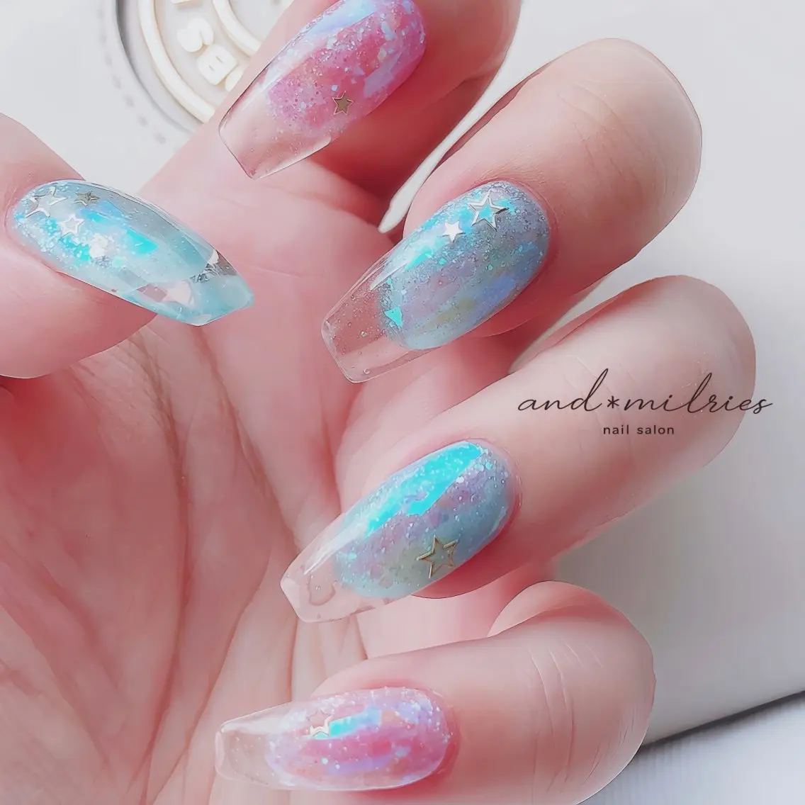 ネイル アートネイル 長さ出し ロングネイル and* milriesのネイルデザイン