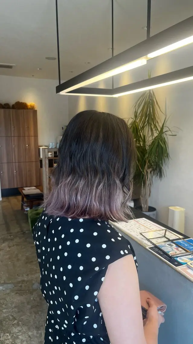 ショート カラー ヘアカラー 坂下 かのんのヘアスタイル