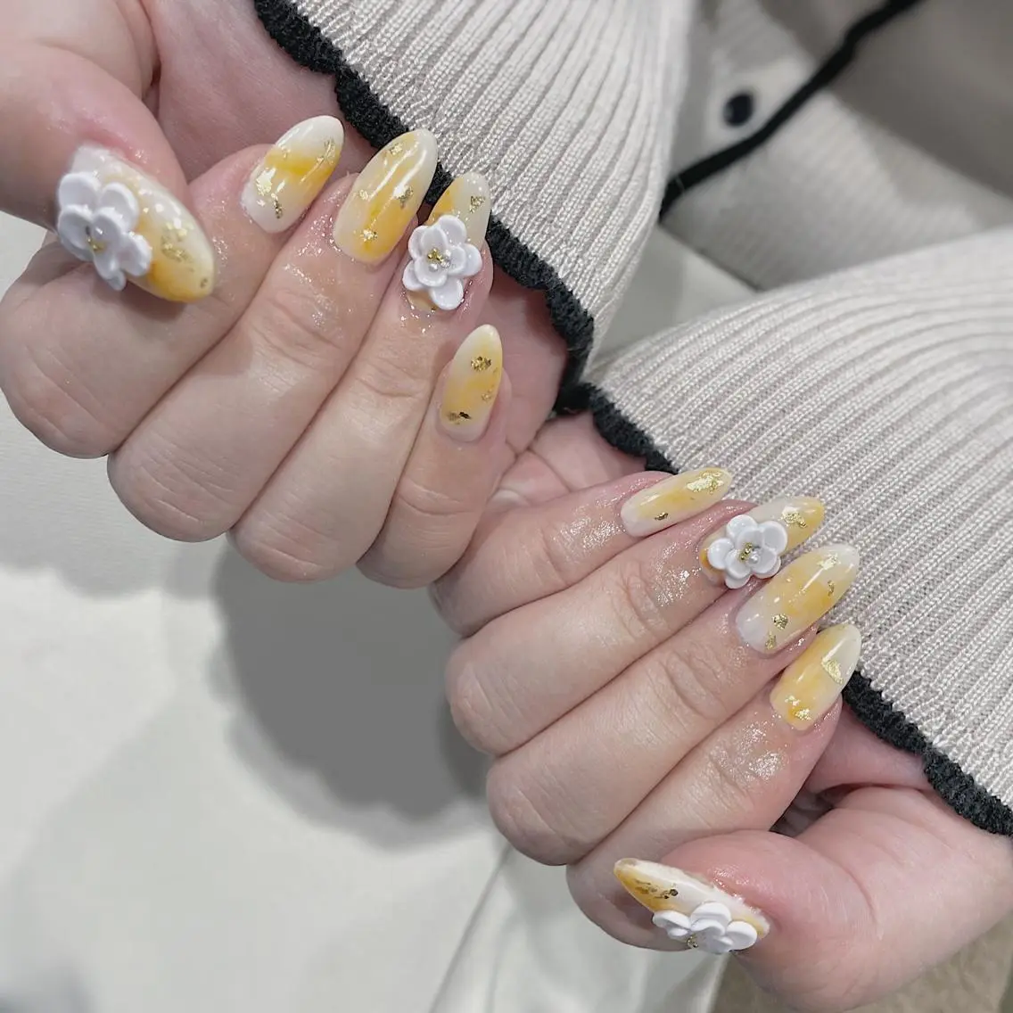 ネイル アートネイル 長さ出し ジェルネイル スカルプネイル 春ネイル ハンドネイル SYU'NAIL /YUKIのネイルデザイン
