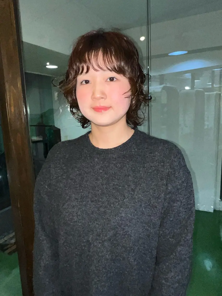 ミディアム ミディアムパーマ カット パーマ 似合わせパーマ/ 山本銀次郎のヘアスタイル