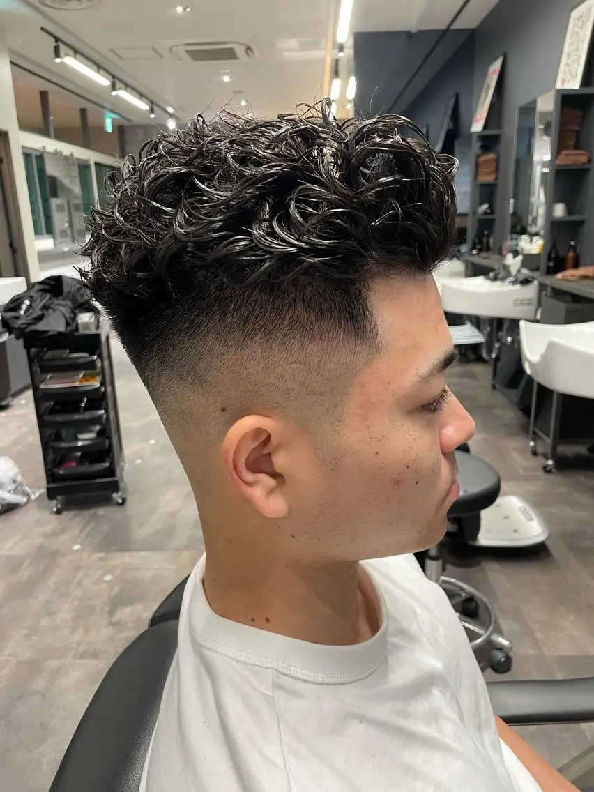 ショート パーマ メンズ 幡ヶ谷バーバー 松下隆世のヘアスタイル