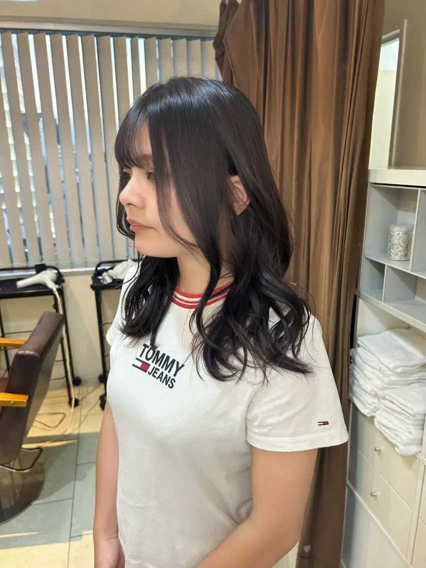 セミロング カラー 透明感カラー 🫧透明感ボブ/ ハイトーン.nanoのヘアスタイル
