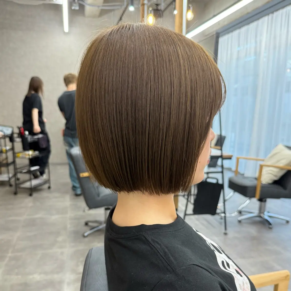 ミディアム カラー ベージュカラー オリーブベージュ ボブ 似合わせカット カット ヘアカラー トリートメント 似合わせボブ🎀🫧 千葉 優希のヘアスタイル