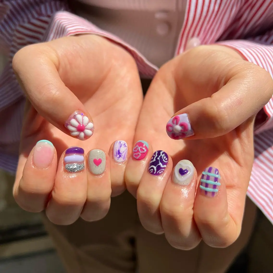 ネイル ハンドネイル 韓国🩶Y2Kネイル 💫くれはのネイルデザイン
