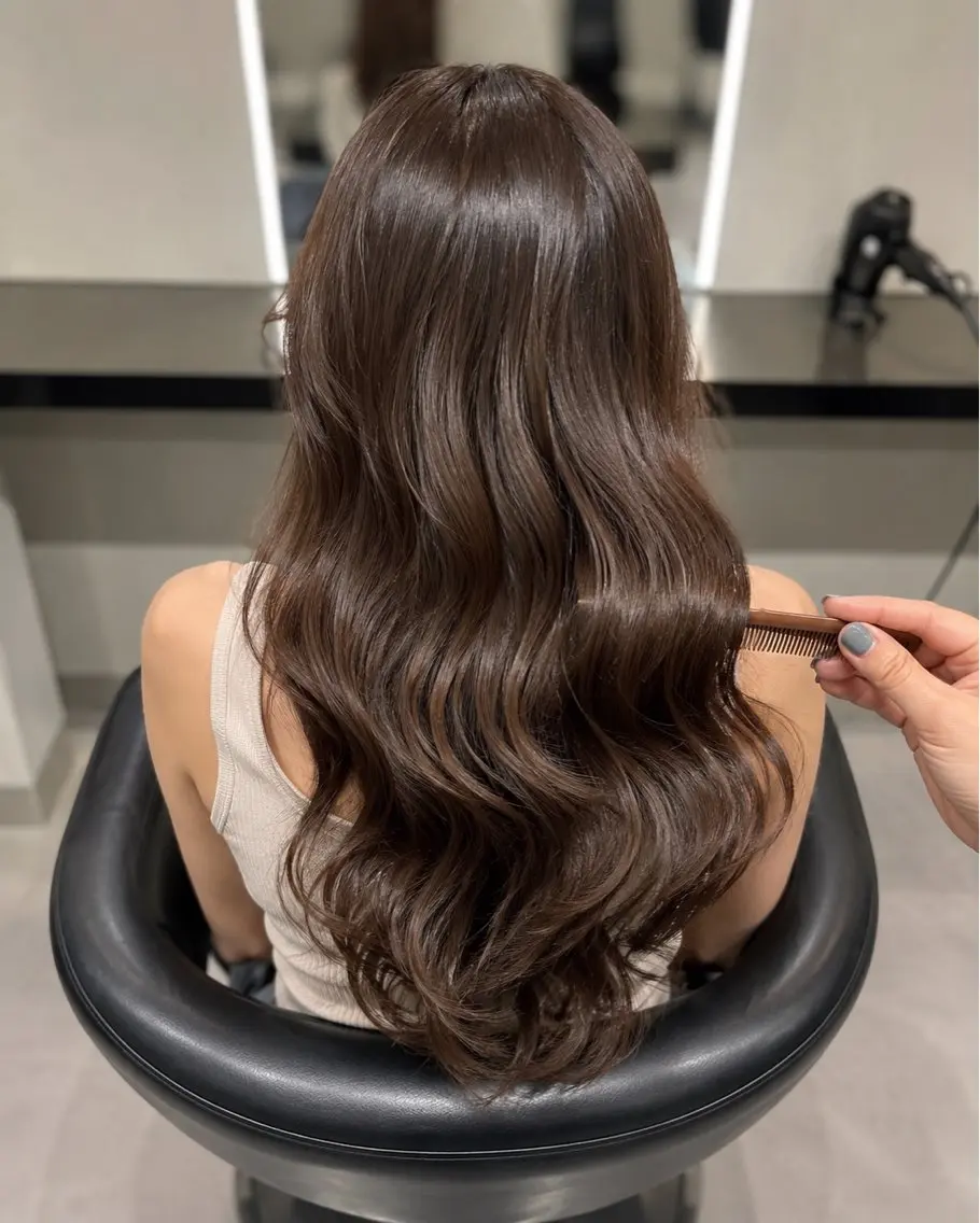 ミディアム カラー ブラウンカラー トリートメント 🌈ウルトワ水素 髪質改善naru🌈のヘアスタイル