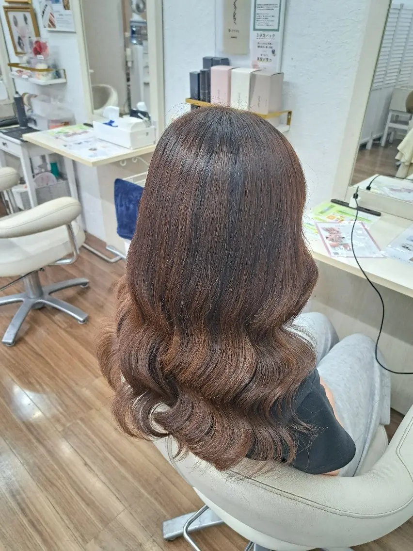 セミロング カラー ヘアカラー トリートメント GLOSS心斎橋🌹 はるなのヘアスタイル