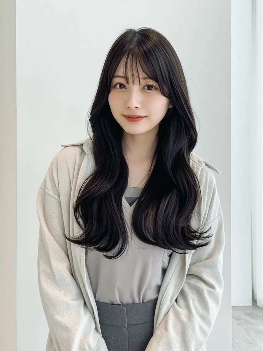セミロング カット ヘアカラー トリートメント 北林 秀悟のヘアスタイル