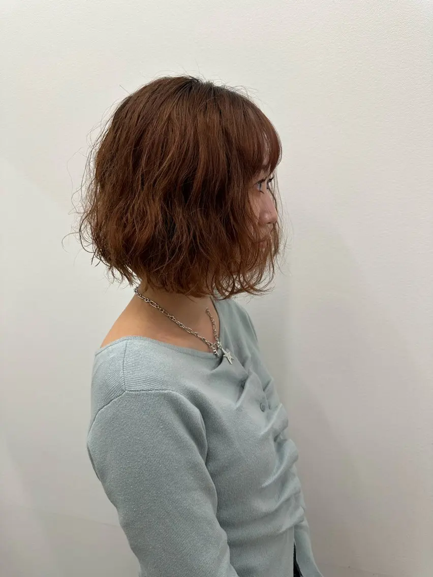 カラー パーマ カット ヘアカラー パーマ ボブパーマ/デジパ 松原吹季のヘアスタイル