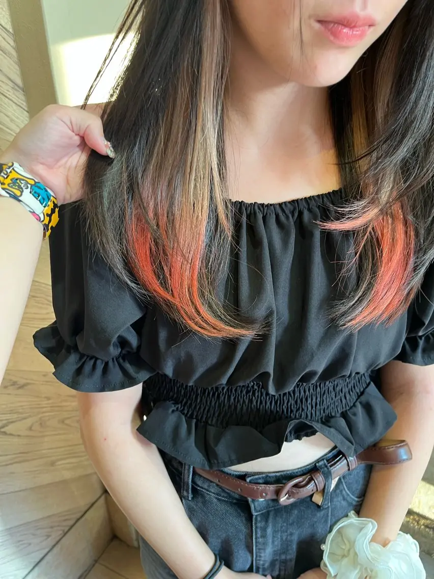 セミロング カラー ヘアカラー FERIA あべの yumeho🍭のヘアスタイル