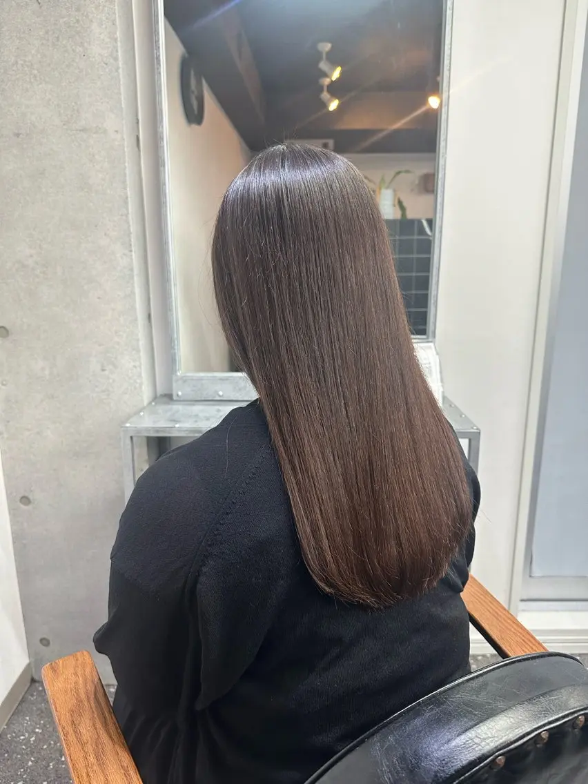 ロング パーマ カット 縮毛矯正 トリートメント 髪質改善⭐️縮毛矯正 中野⭐️Rinaのヘアスタイル