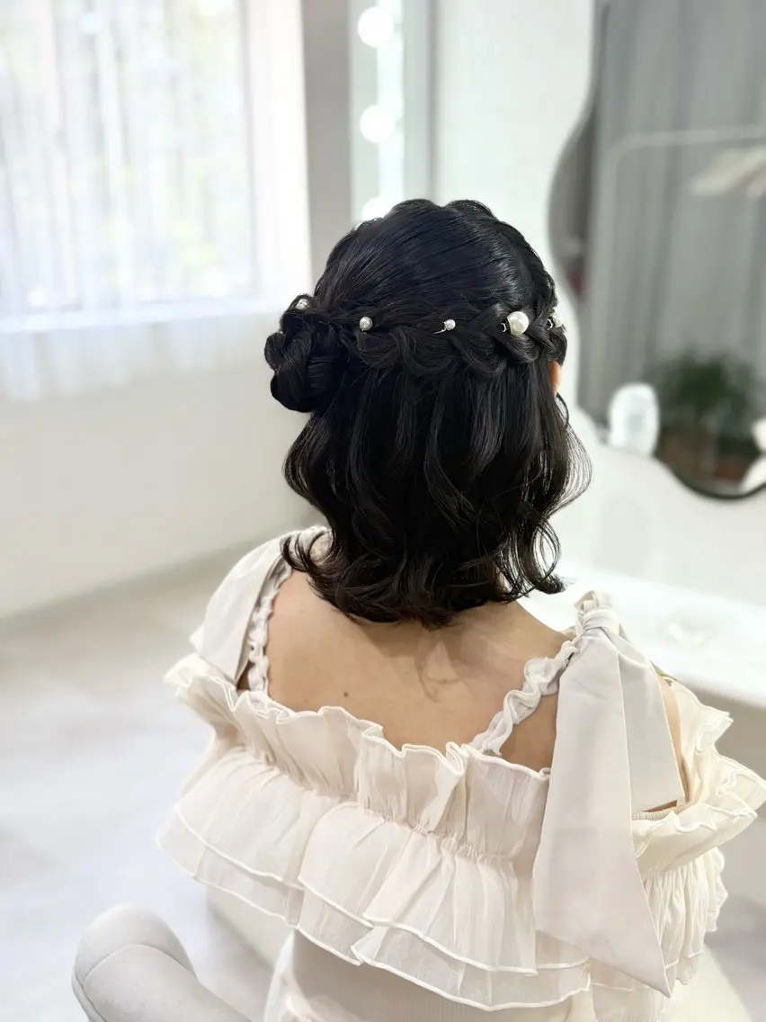 ショート ヘアアレンジ ヘアセット ヘアセットサロン /上坪愛美のヘアスタイル