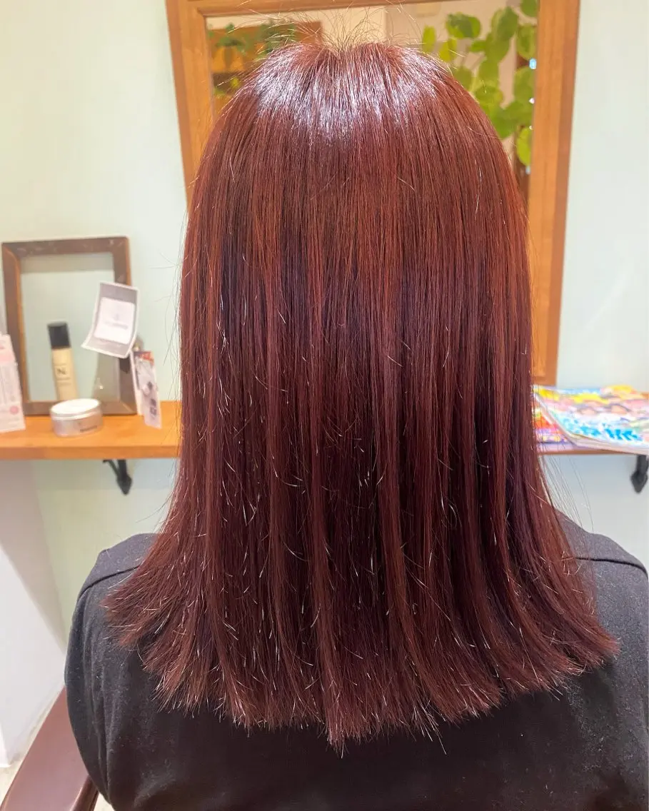 セミロング カット ヘアカラー トリートメント 関谷 のぞみのヘアスタイル
