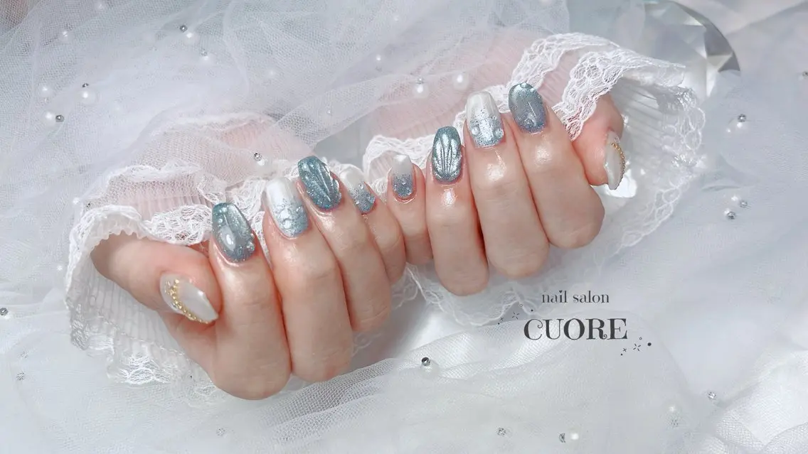 ネイル 持ち込み 夏ネイル nail salon CUOREのネイルデザイン