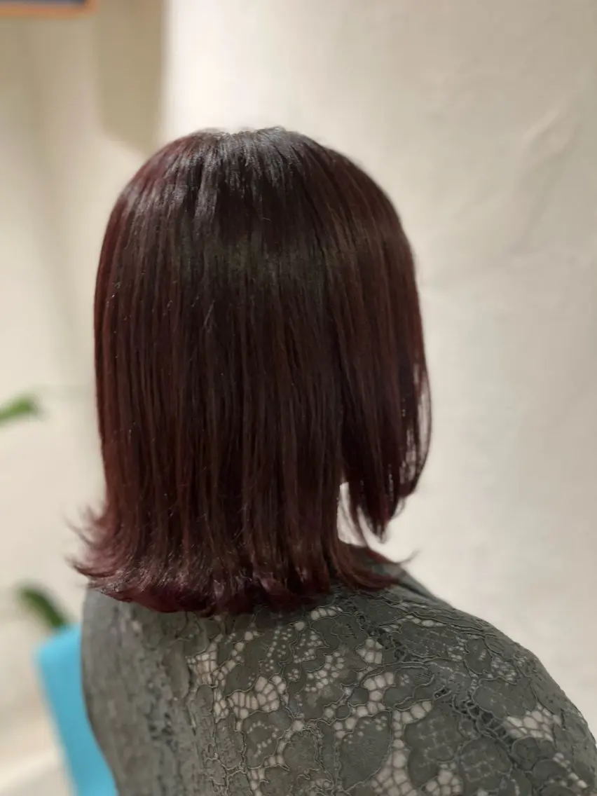 ミディアム 伸ばしかけ レイヤーカット カット ヘアカラー トリートメント 美容室stadium 横田ジュンコのヘアスタイル