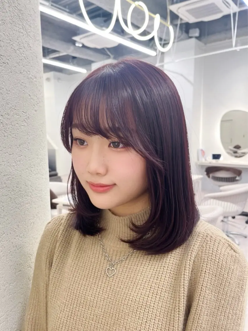 🈹本日限定1名🈹🌈カット➕カラー➕無料ミルボントリートメント超音波アイロン付🌈/銀座カットカラー/艶髪/の写真