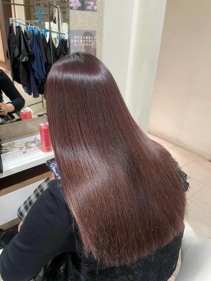 ロング カラー ヘアカラー 岡部 葵のヘアスタイル