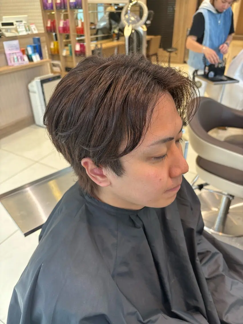 カラー メンズ メンズブリーチ ブリーチ ブリーチなしカラー カルマ・ニュアンス/ 縮毛/レイヤーaoiのヘアスタイル