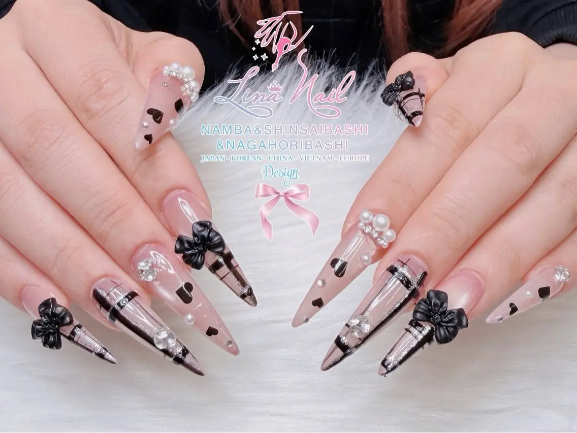 ロング ハンドネイル Linanail Nambaのマツエク・マツパデザイン