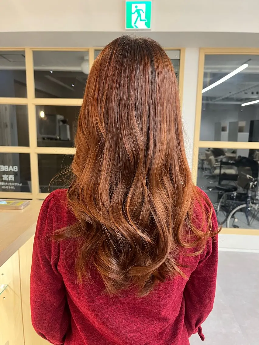 カラー ヘアカラー ひな‪‪︎/暖色 柔color🌷のヘアスタイル