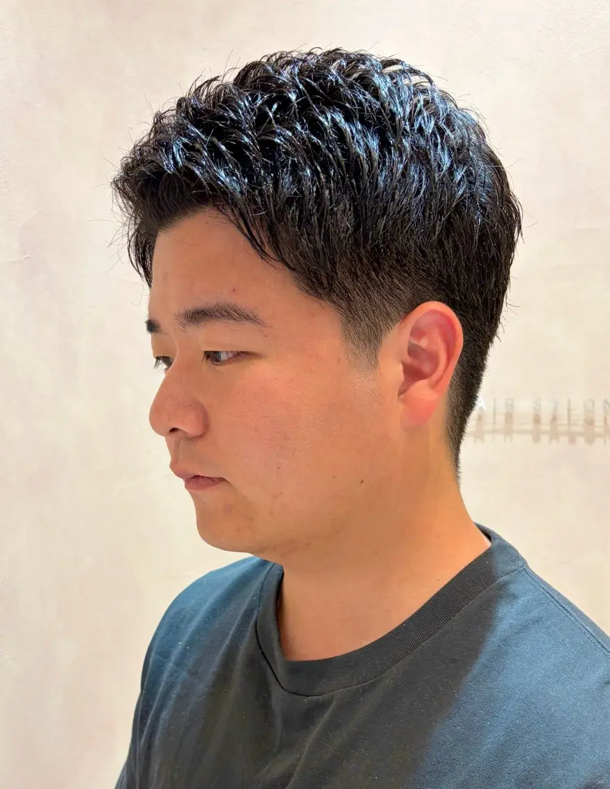 メンズ アップバング 堂薗 悠杜のヘアスタイル