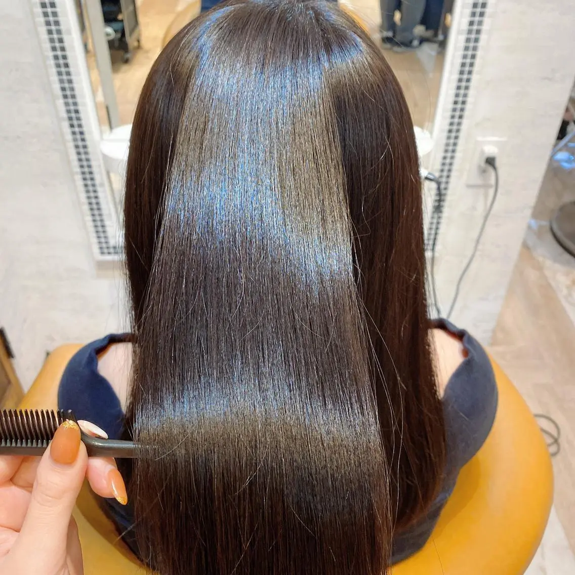 ミディアム トリートメント ヘアカラー トリートメント 代表山口ひな 髪質改善のプロのヘアスタイル