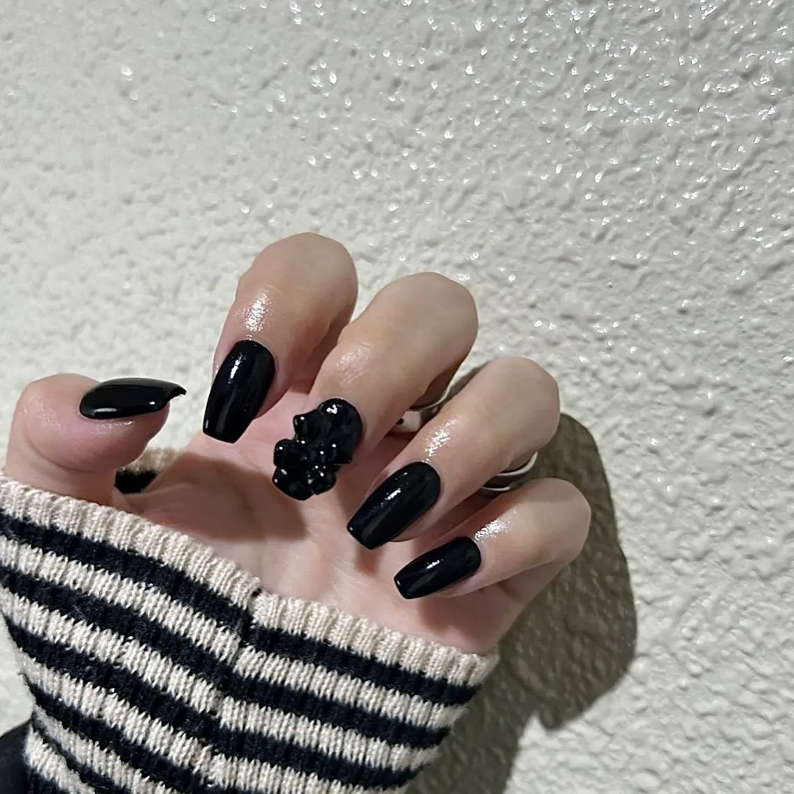 ネイル リボン ハンドネイル パラあり！フィルイン 美フォルムのネイルデザイン