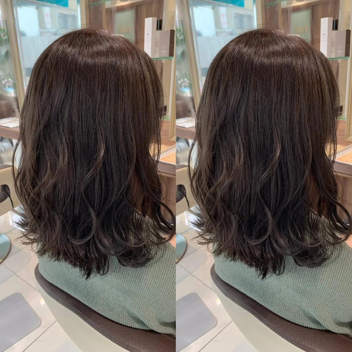 セミロング カラー ヘアアレンジ ブラウンカラー 盛れる韓国ヘア♡ 🌻鈴木花🌈のヘアスタイル
