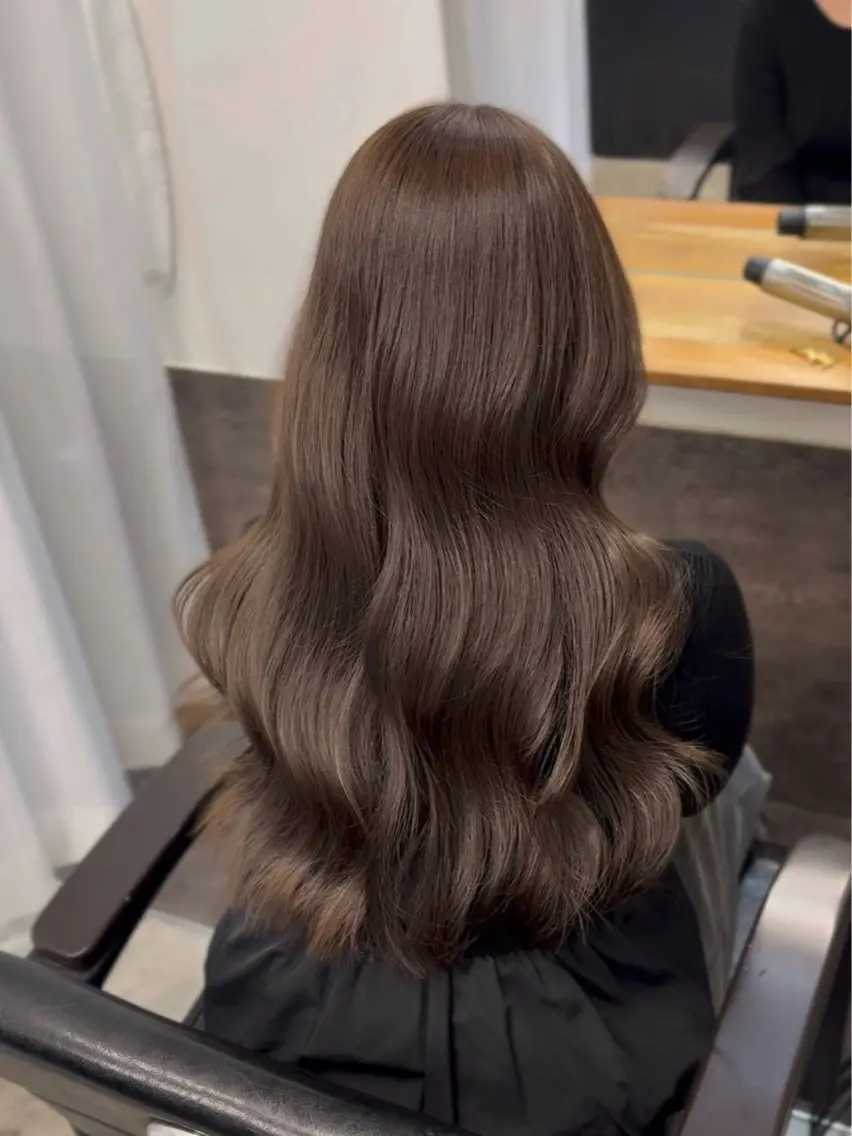 カラー ベージュカラー ブリーチ ブリーチなしカラー ヘアカラー 🩵福岡ブリーチなし レイヤー/紫音🩵のヘアスタイル