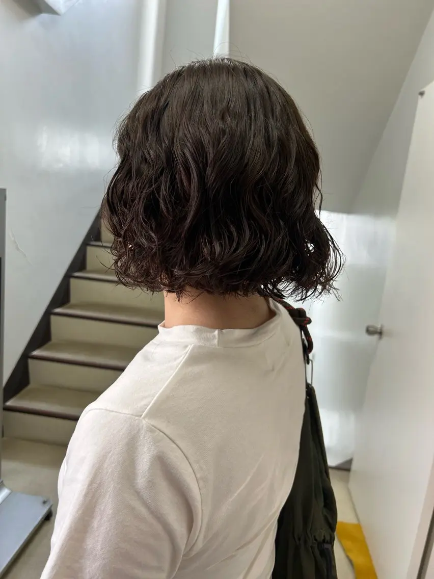 ミディアム カット パーマ 🎀ヘアセット透明感 /REINA🎀のヘアスタイル