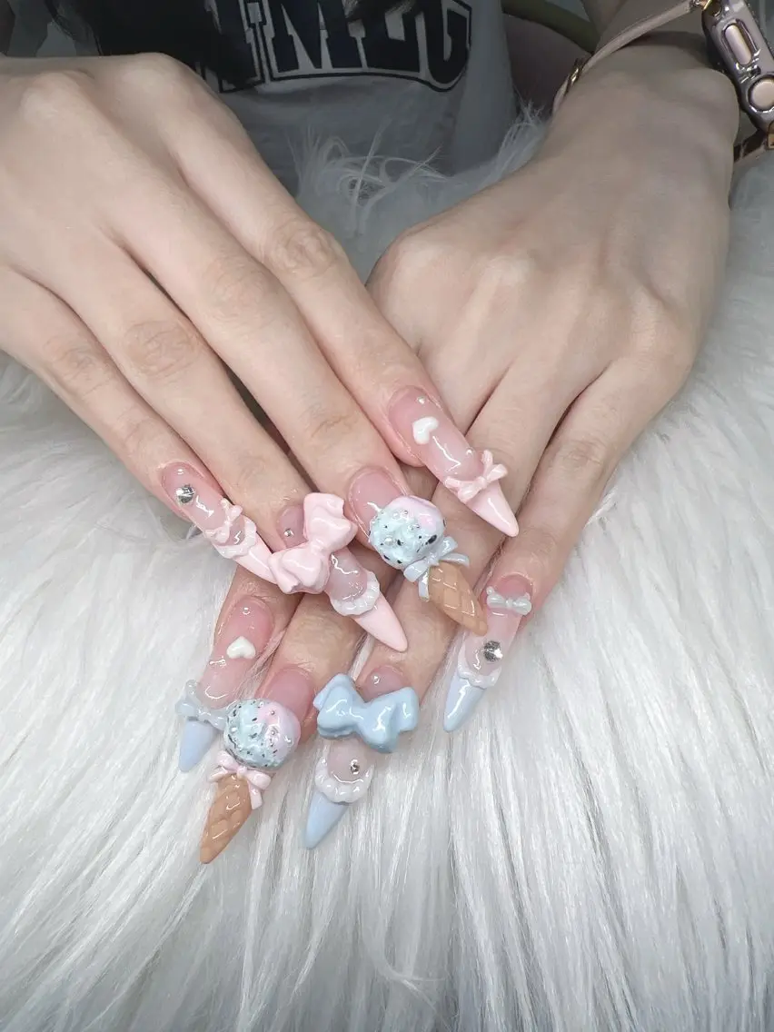 ネイル ハンドネイル Lee Nails チップ長さだし専門店のネイルデザイン
