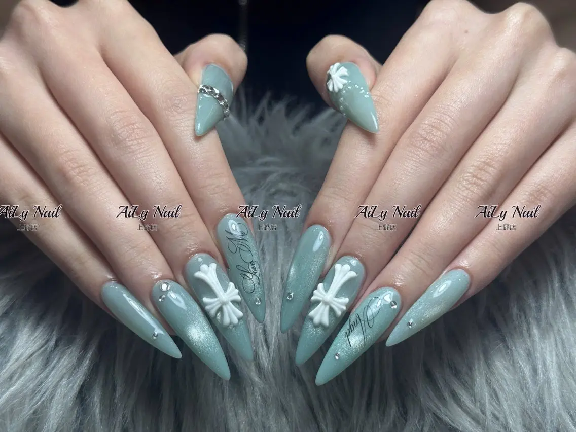 ネイル アートネイル ジェルネイル マグネットネイル ニュアンスネイル シンプルネイル ハンドネイル AiLy Nail 上野店のネイルデザイン