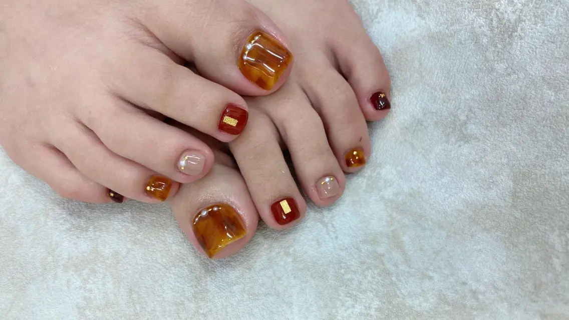 ネイル フットネイル nailsalon ∞ ﾐｶﾅﾙ ∞のネイルデザイン