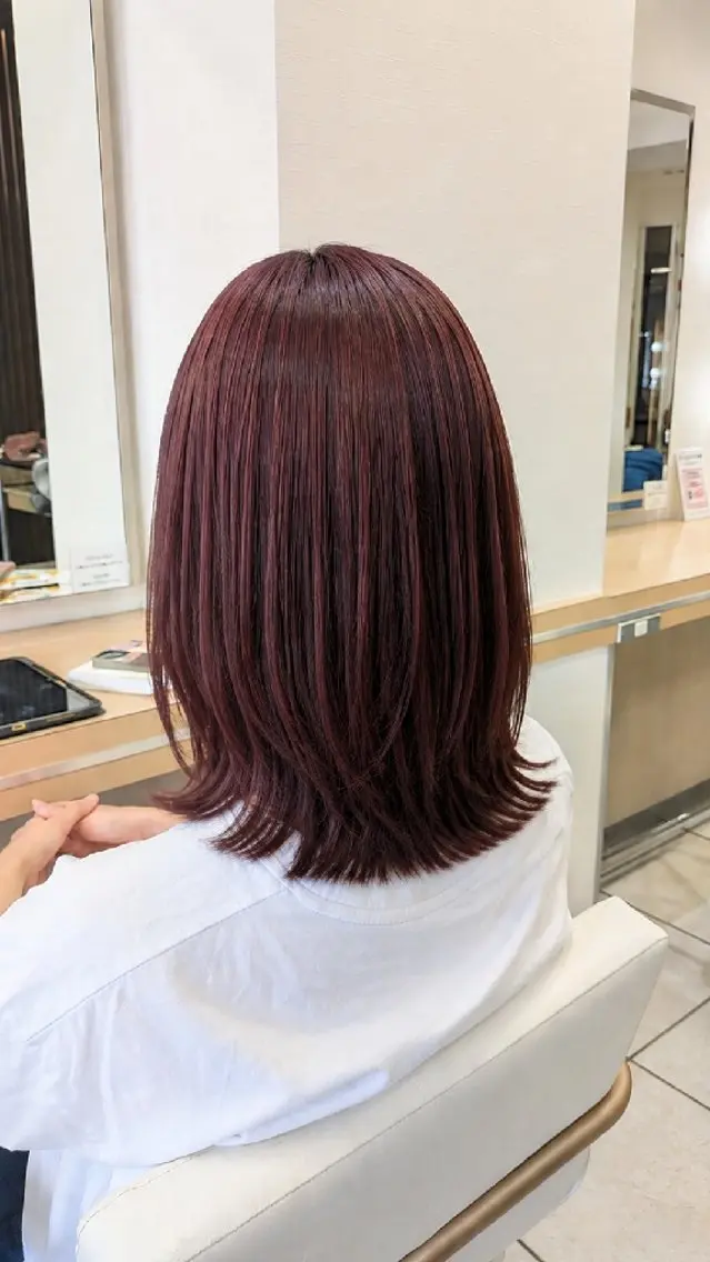 ミディアム カット ヘアカラー 斉藤 充哉のヘアスタイル