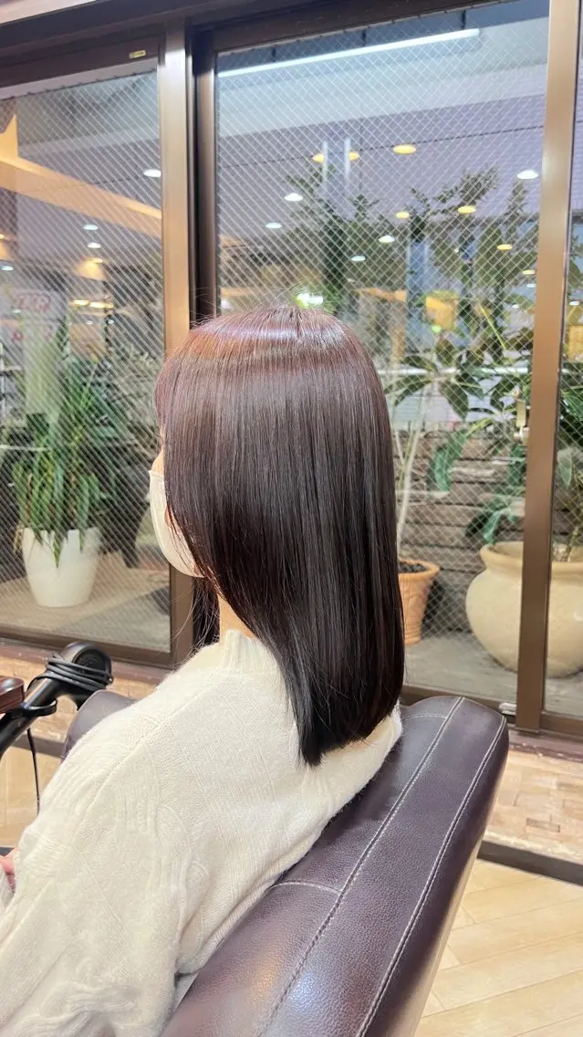 ミディアム カラー グレージュ ラベンダーカラー ラベンダーグレージュ ラベンダーグレー レイヤーカット パーマご相談ください 楓(かえで)🦋のヘアスタイル