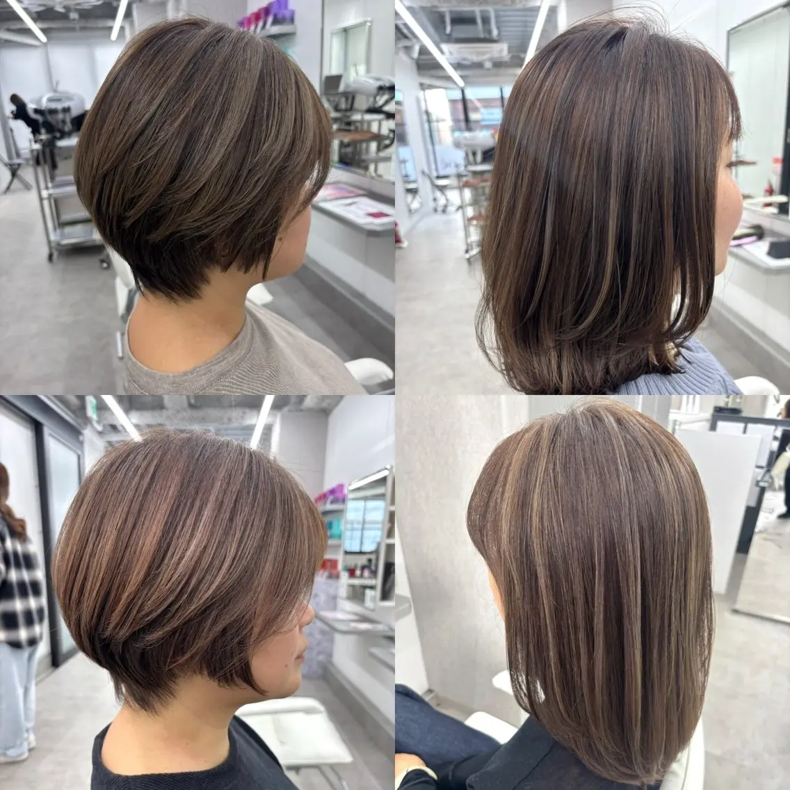 ミディアム ハイライト カット ヘアカラー 関山浩平ショート /ボブ/ヘアセットのヘアスタイル