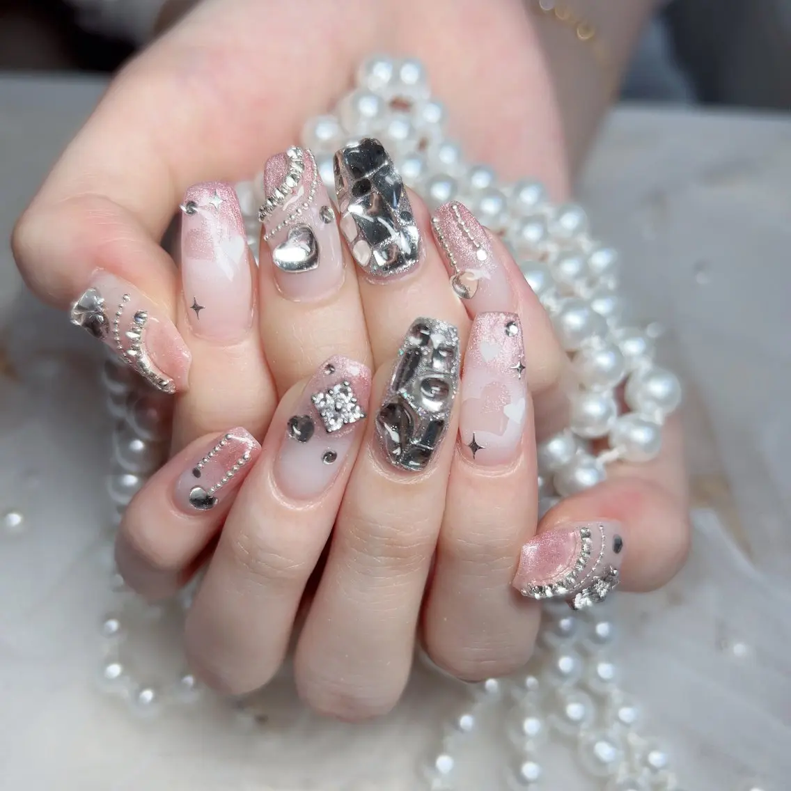 ネイル ハンドネイル M 🌷Nail 長さだし専門店のネイルデザイン