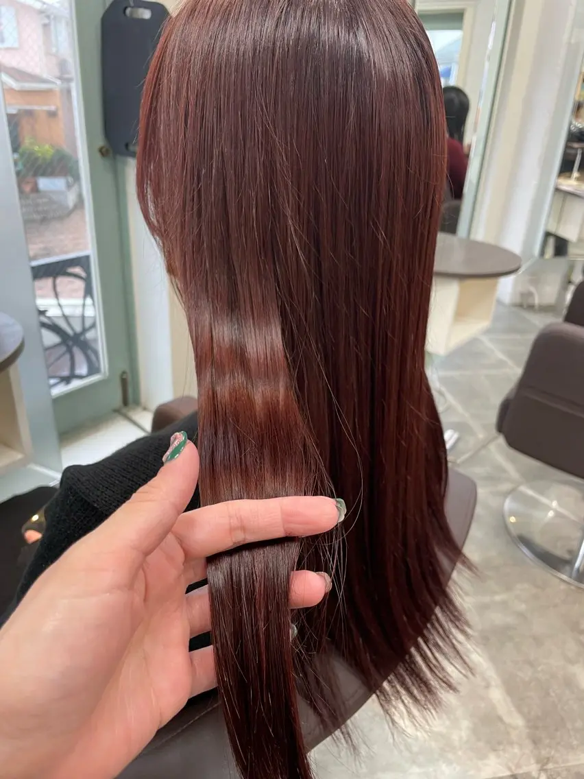セミロング カラー カット ヘアカラー トリートメント 平 ちひろのヘアスタイル