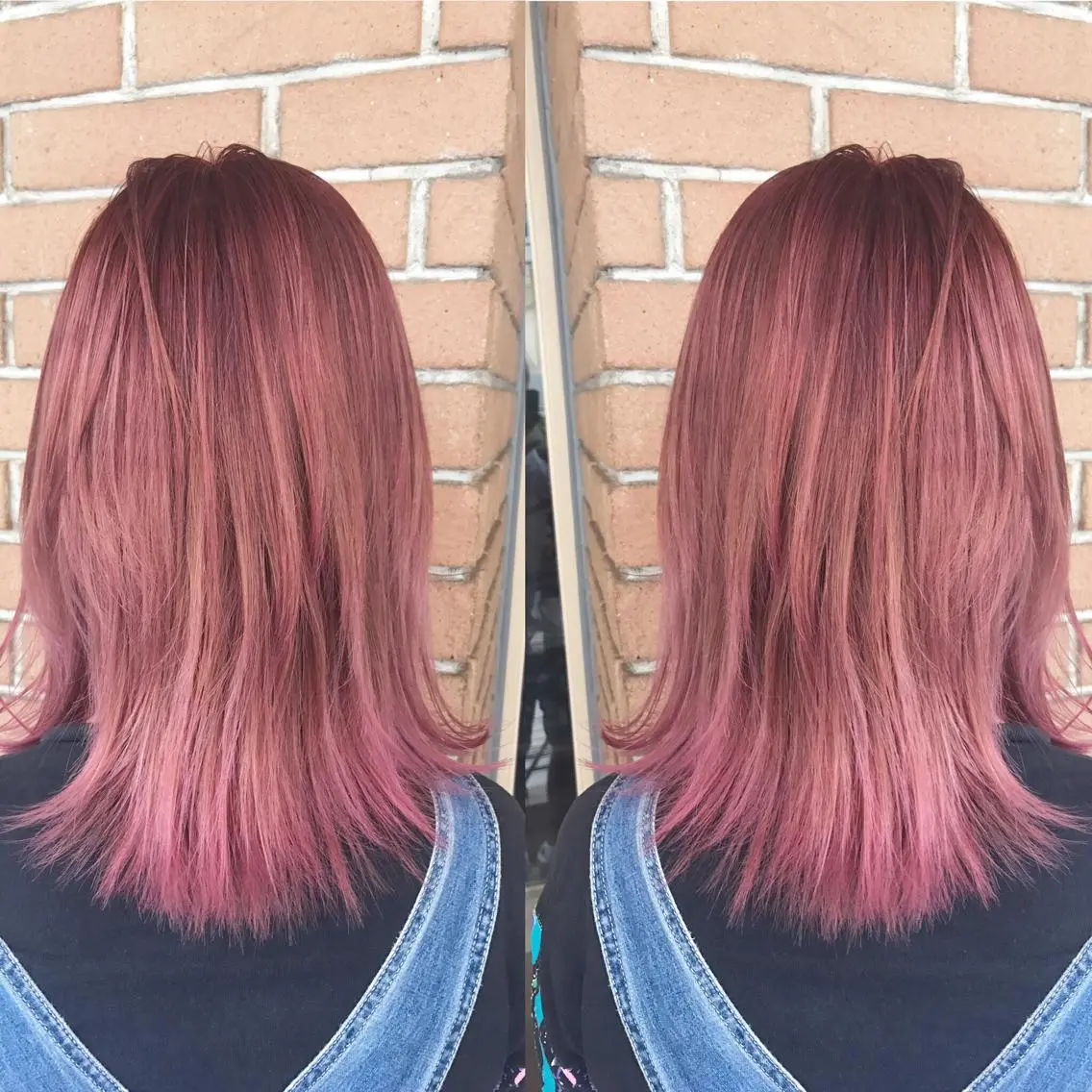 ミディアム カラー パーマ ヘアアレンジ メンズ キッズ ネイル マツエク・マツパ ダブルカラー ピンクカラー カラーマツエク ピンク サロンドミルク 渋谷高比良のヘアスタイル