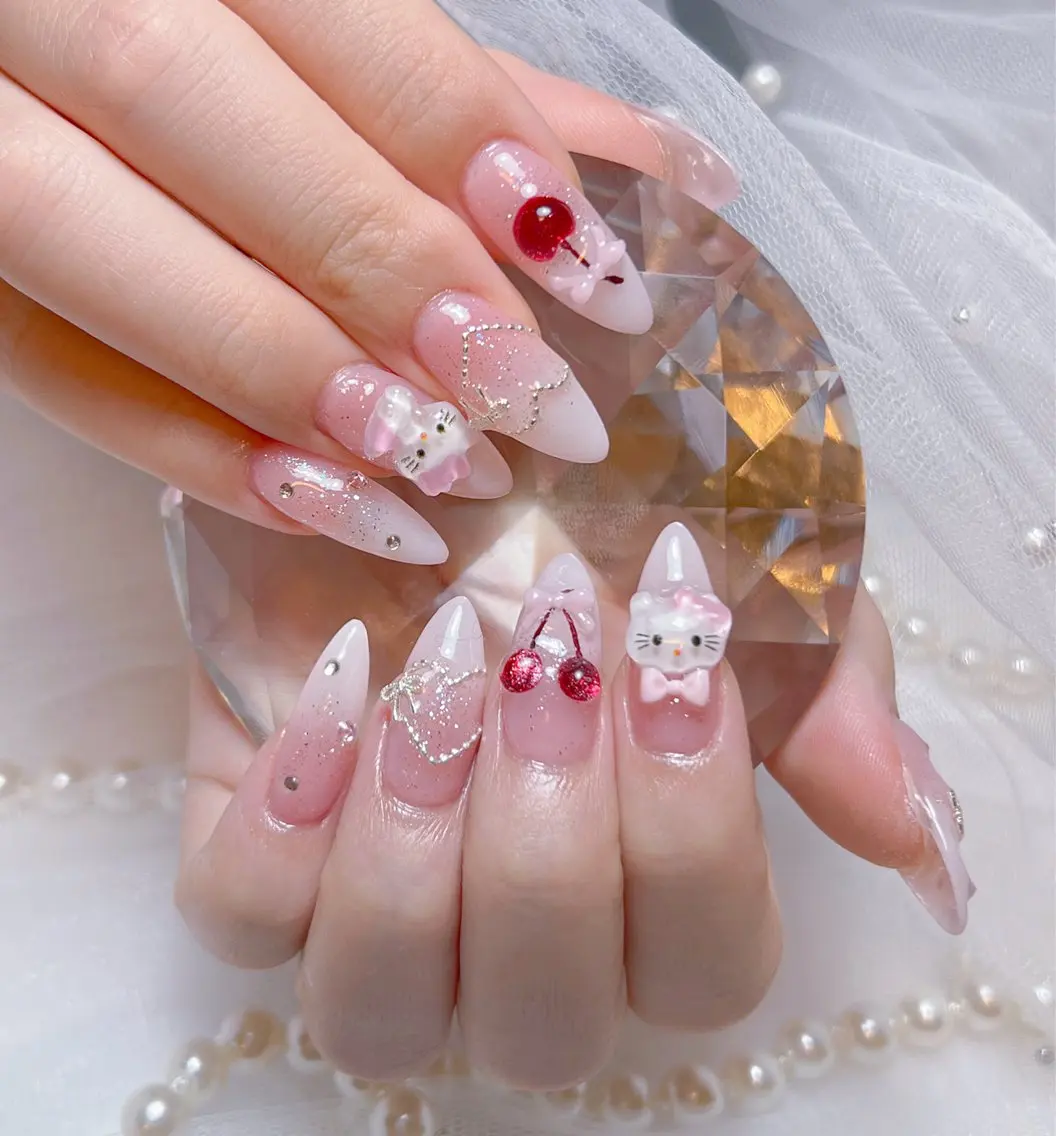 ネイル アートネイル オーロラネイル チークネイル 長さ出し フットネイル Miya _nailのネイルデザイン