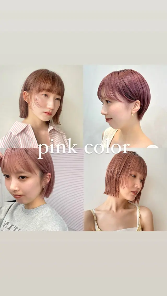 ショート カラー 顔まわり🥨レイヤー /透明感/水口舞奈のヘアスタイル