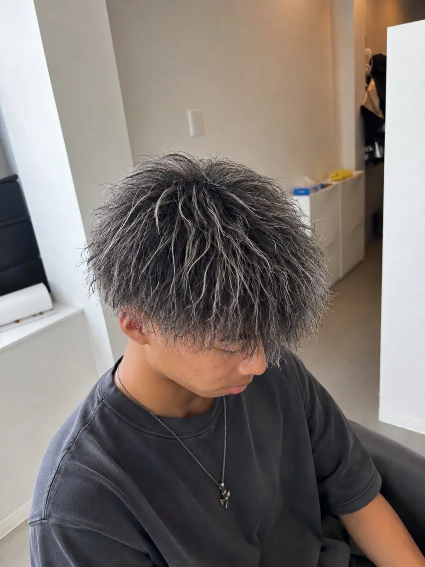 メンズ カット パーマ 藤野 慶太のヘアスタイル
