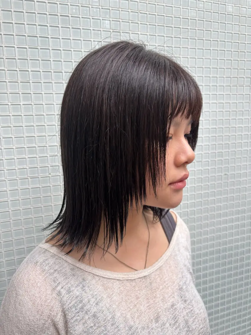 ミディアム カット みぞぐち じゅりのヘアスタイル