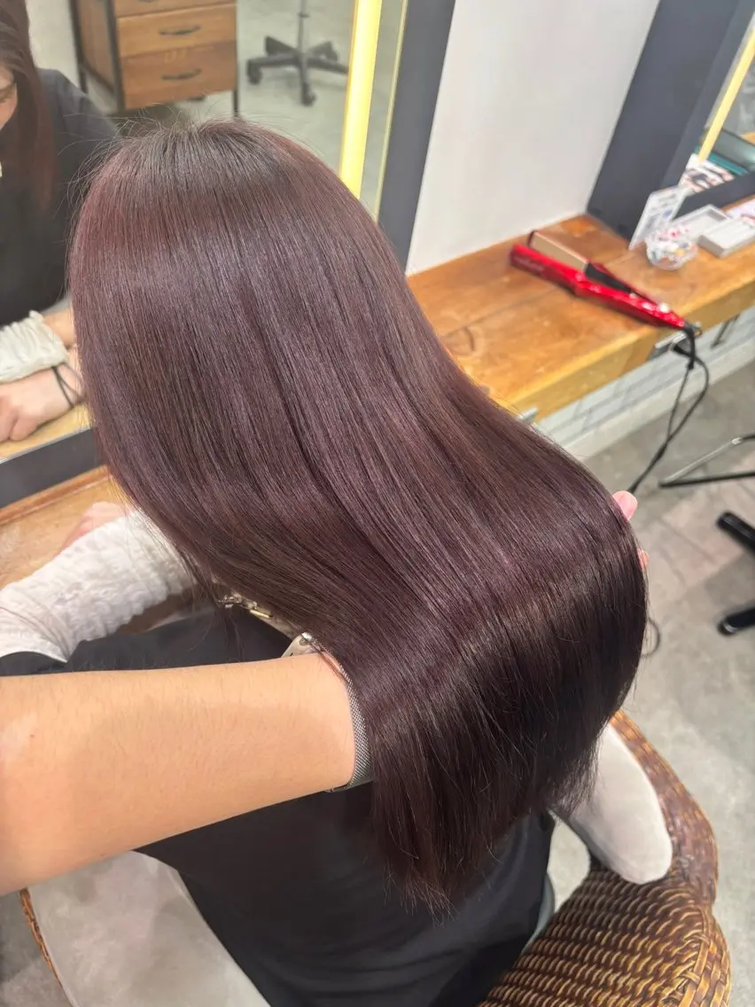 ロング カラー トリートメント ヘアカラー 似合う赤み消しカラー ＊こうき［恵比寿］のヘアスタイル