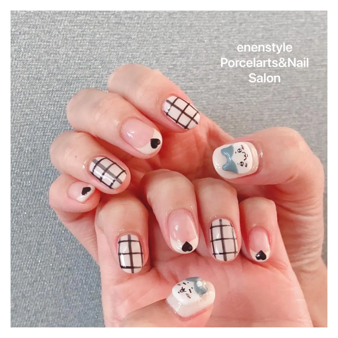 ミディアム ネイル 🐾enen style 🐾のネイルデザイン