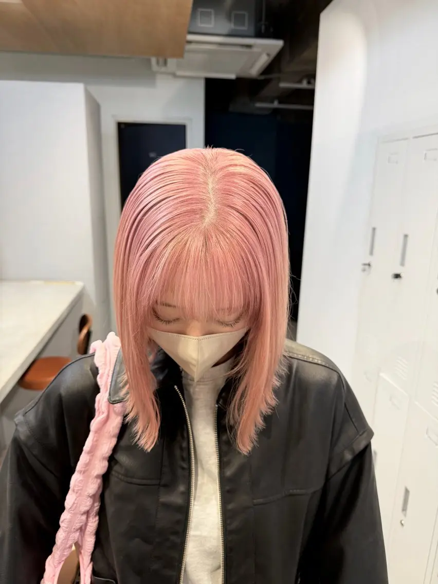 ミディアム カラー ベージュカラー ブリーチ ピンクカラー ピンクベージュ カット ヘアカラー 🌷レイヤーカット/ フルキシオリ🌷のヘアスタイル