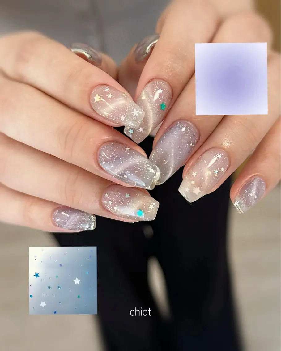 ネイル マグネットネイル ワンカラーネイル ハンドネイル ibuki ⟡.·chiotのネイルデザイン